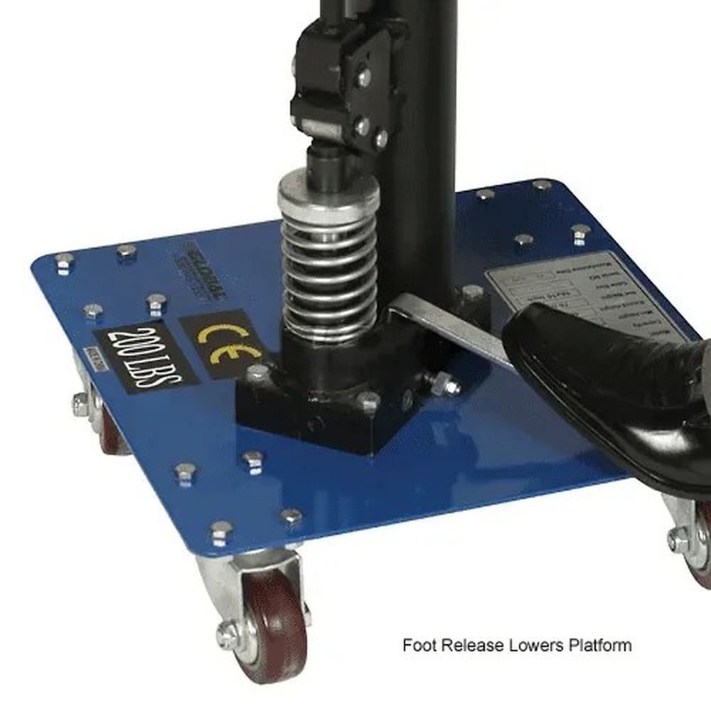 Work Positioning Post Lift Table Foot Control 200 Lb. Cap. 16x16 Platform