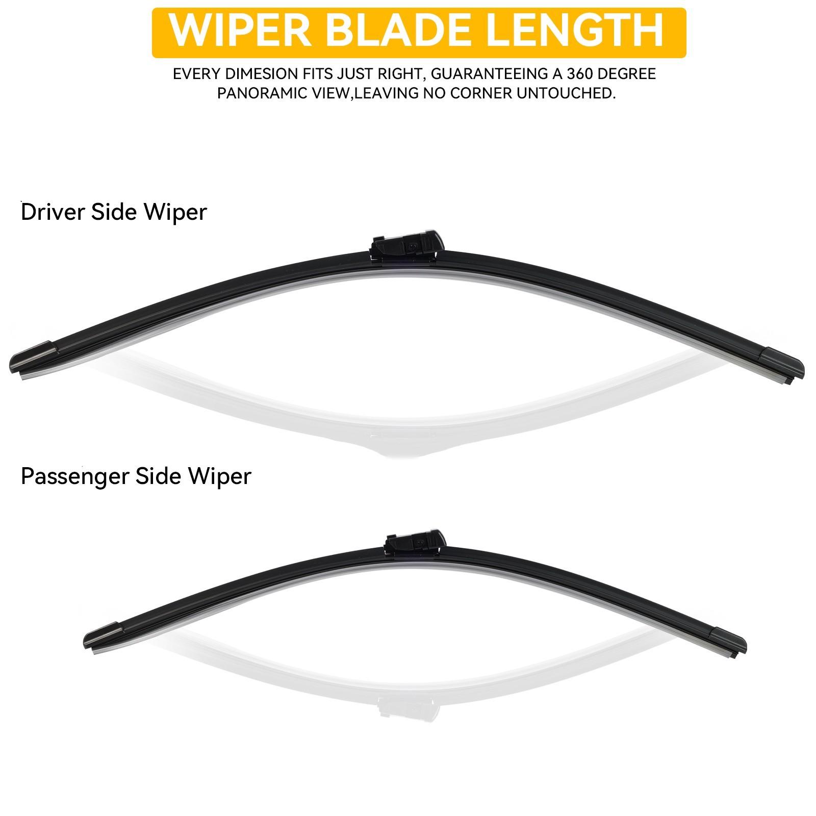 2Pcs Front Windshield Wiper Blades For Chevrolet Malibu MK7 2008 - 2012 24" 21"
