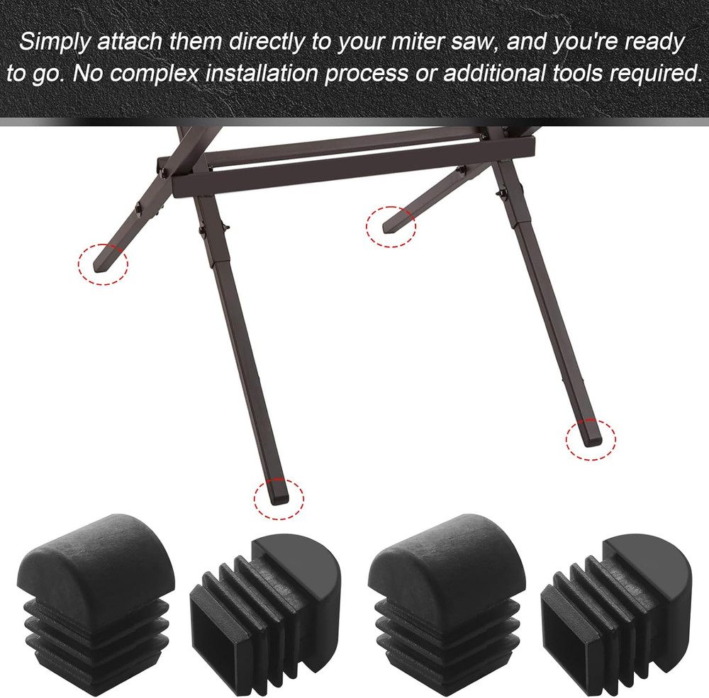 (4 Pack) Replacement Rubber Feet Compatible with Dewalt Compact Table Saw Stand