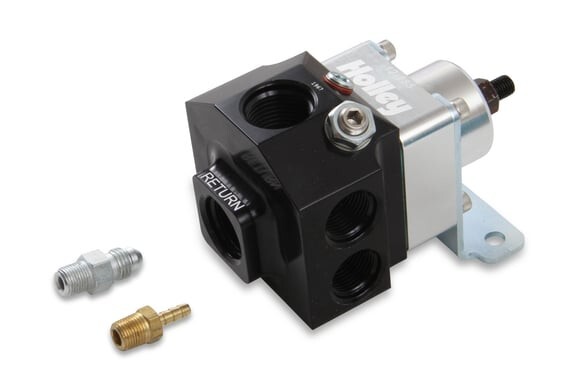HOLLEY 12-885 4 Port Double Adjustable Regulator 10AN Inlet/ 8AN Outlet 4-9 PS