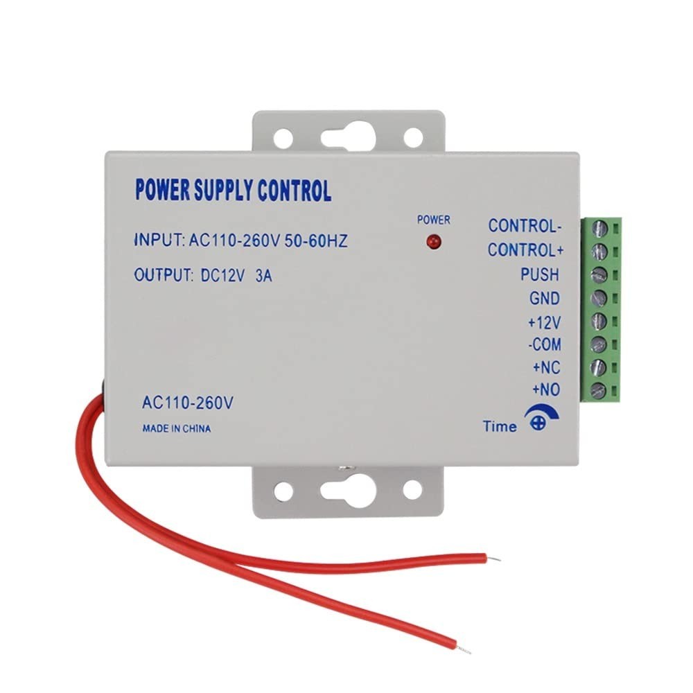 12V 3A Access Control Power Supply - Metal Enclosure for Lock Systems