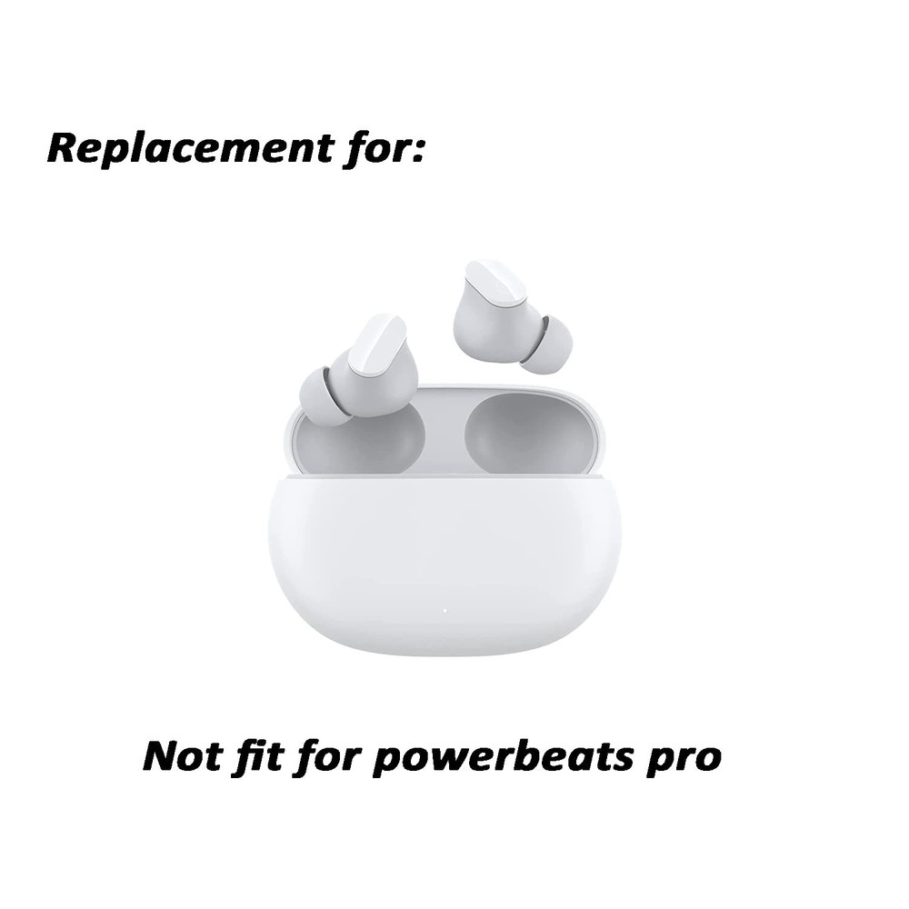 Replacement Silicone Tips Earbuds Buds Eartips Set for Beats small, White