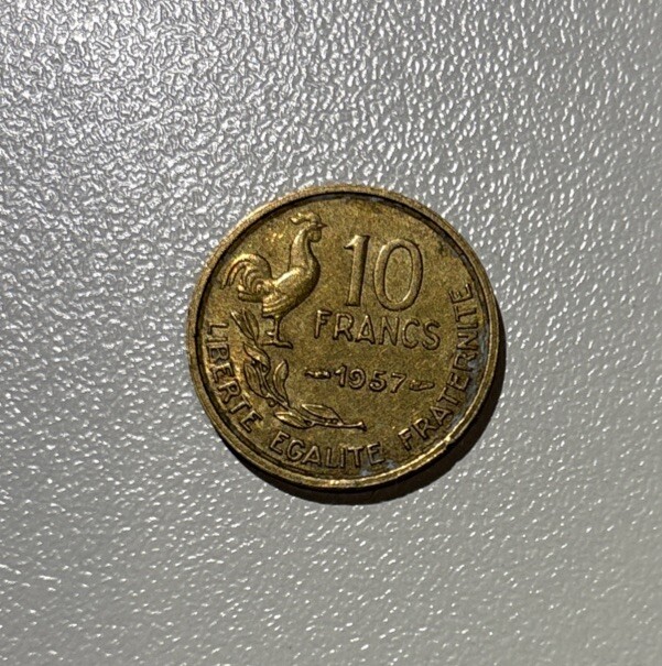 French 10 Francs Coin 1957