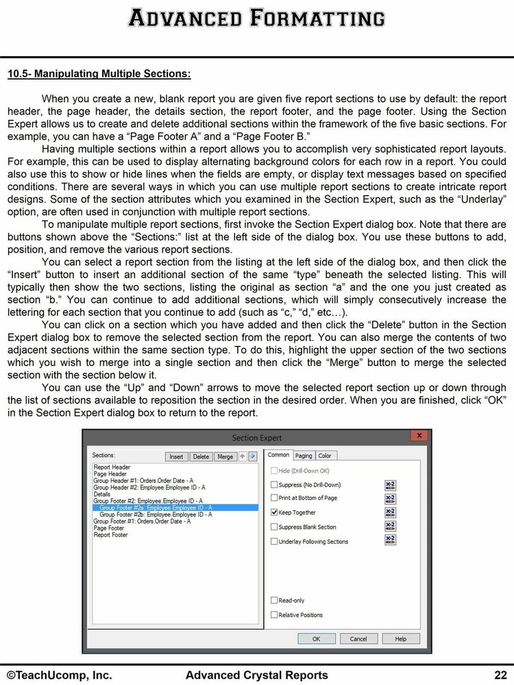 Learn CRYSTAL REPORTS 2013 & 2011 Training Tutorial DVD & Digital Course 8 Hours