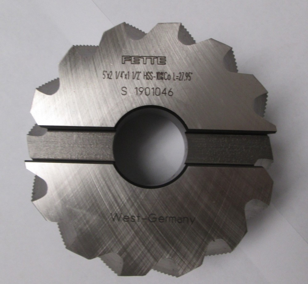 FETTE 10% Cobalt Shell End Mill, 5" Diameter