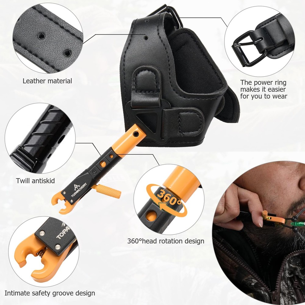 Archery Compound Bow Release Aids Trigger (Orange)