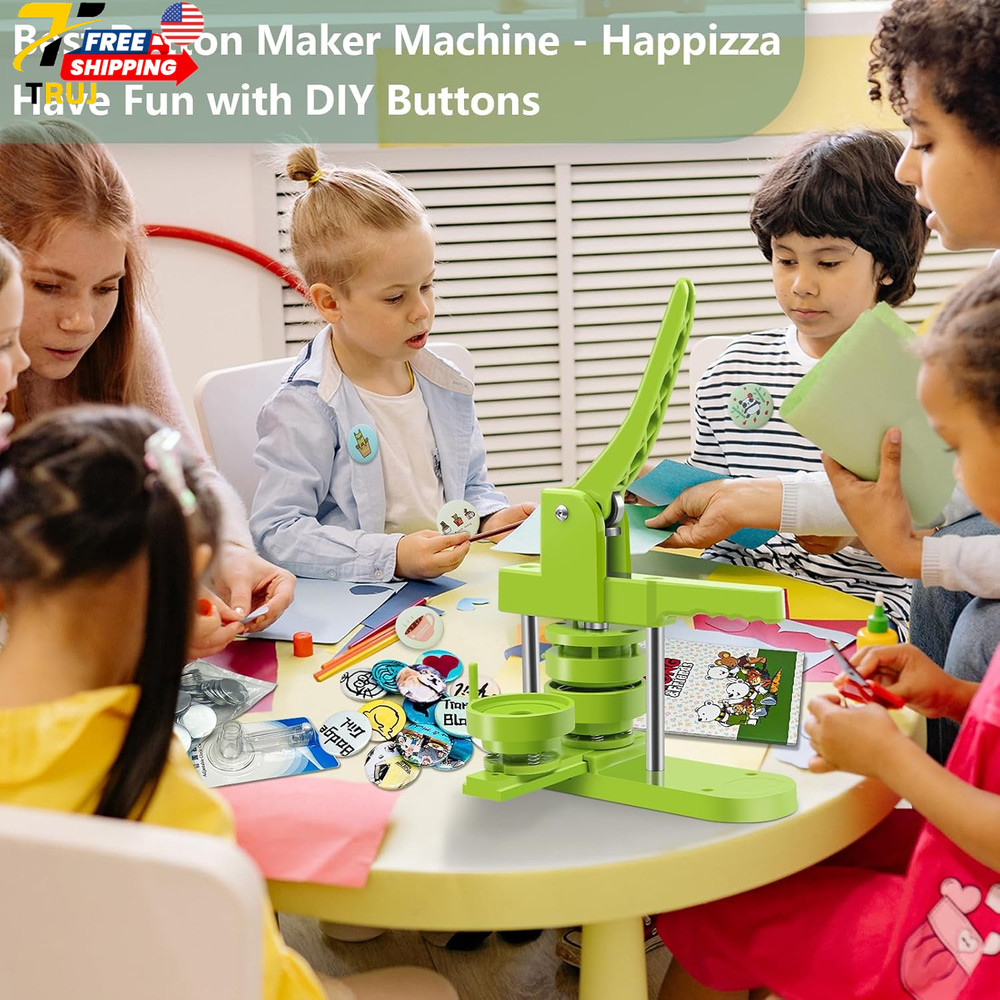 Button Maker Machine Multiple-Sizes Pin Maker Machine 1.25 Inch+2.25 Inch Interc