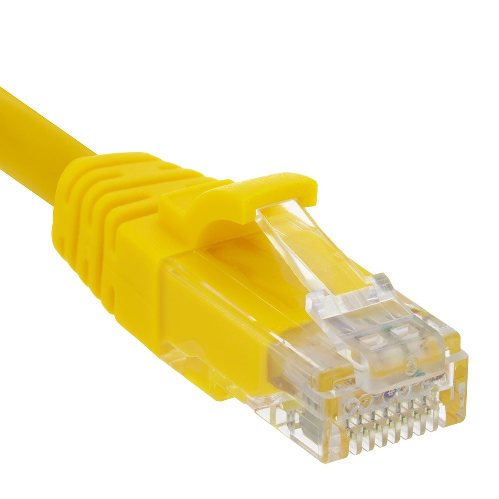 Ethernet Patch Cable CAT6A, UTP, 24AWG, 1 Ft, 10 pack, Yellow