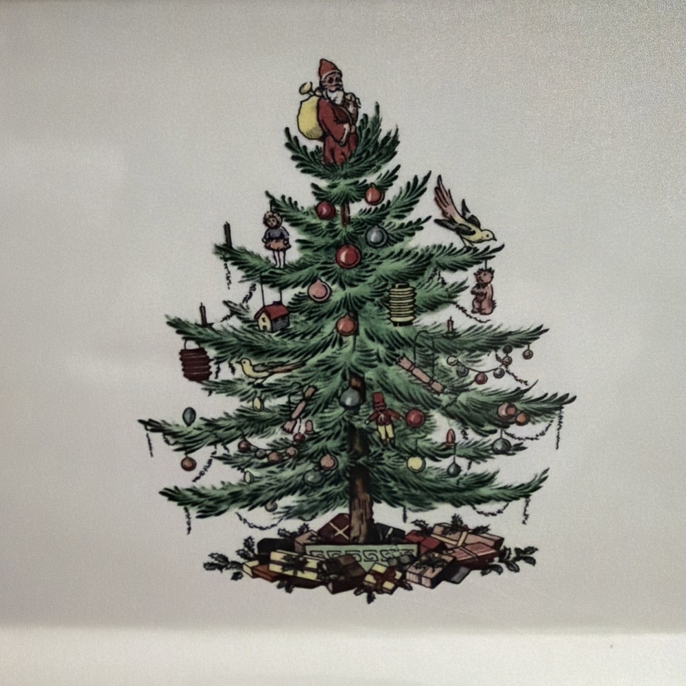 Spode Christmas Tree Serving Tray Rectangular 12" x 6.25"