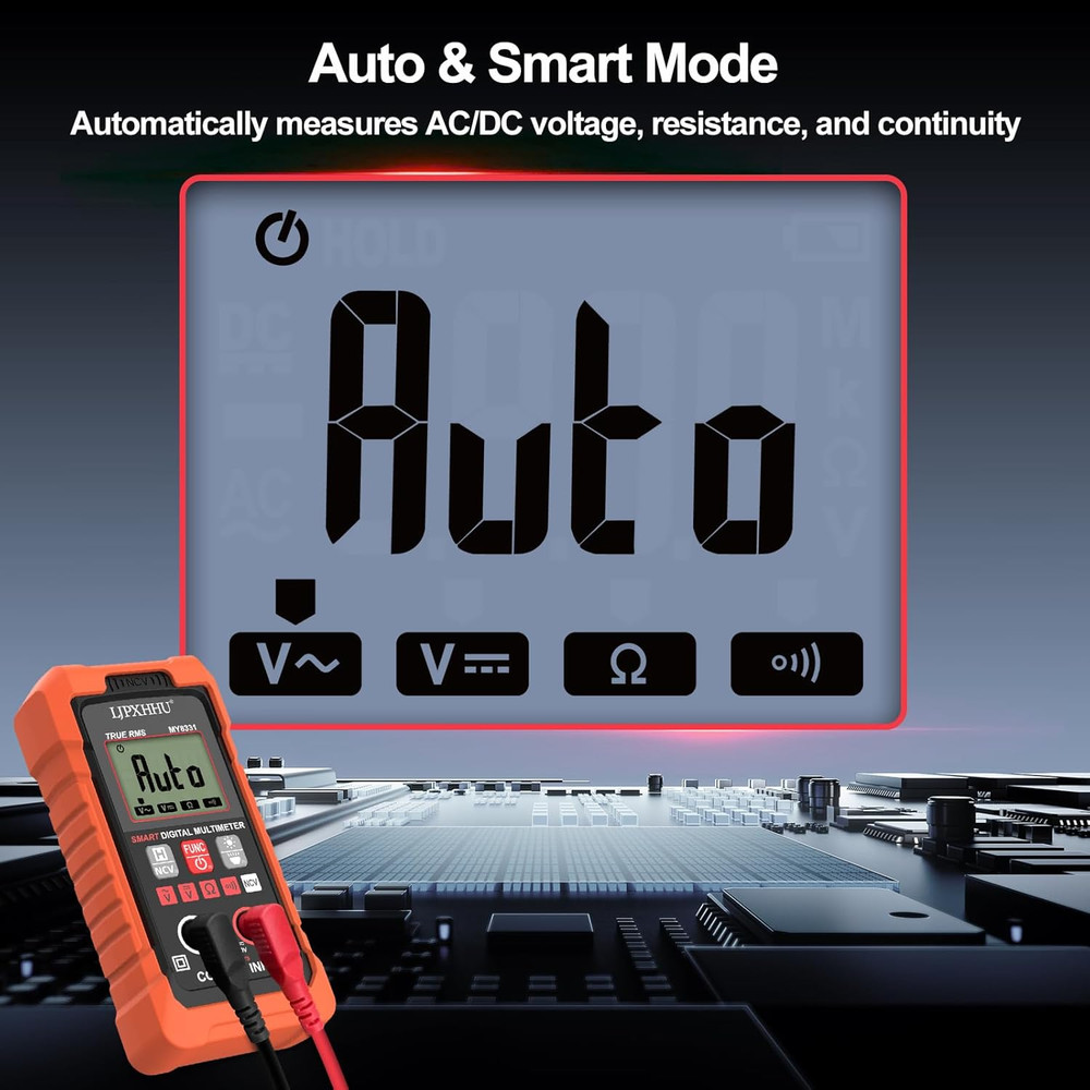 Digital Multimeter Volt Meter TRMS 4000 Counts Auto-Range NCV Voltage Multi Test