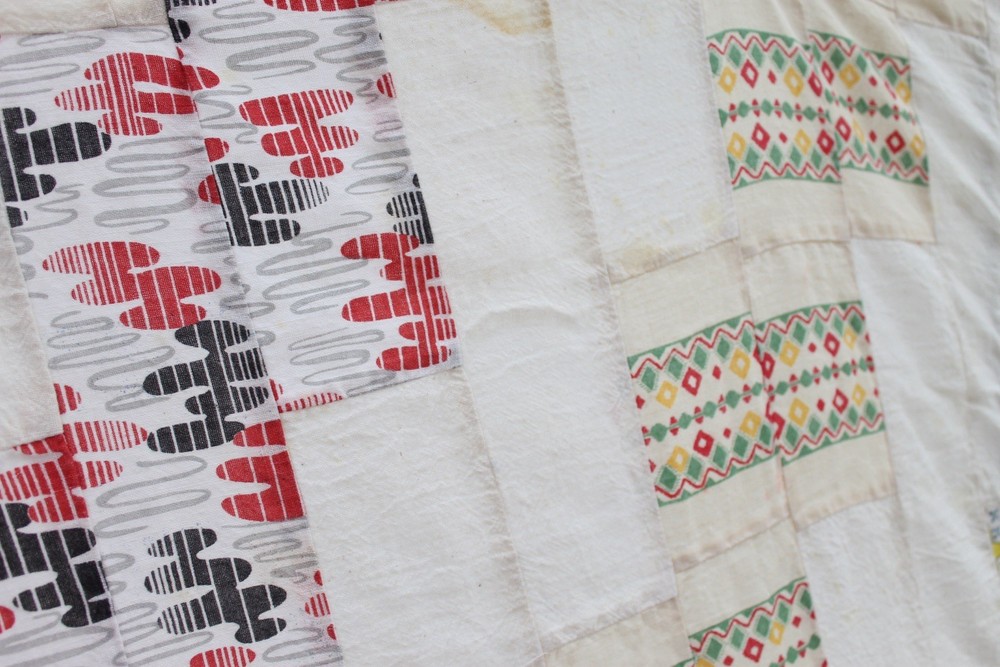 Antique Brick’in It Heirloom Patchwork Quilt Top