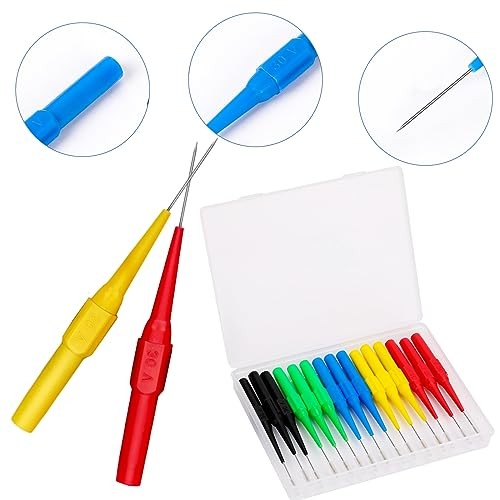 15pcs Test Back Probe Pin,Wire Piercing Insulation Back Probes Probe Non