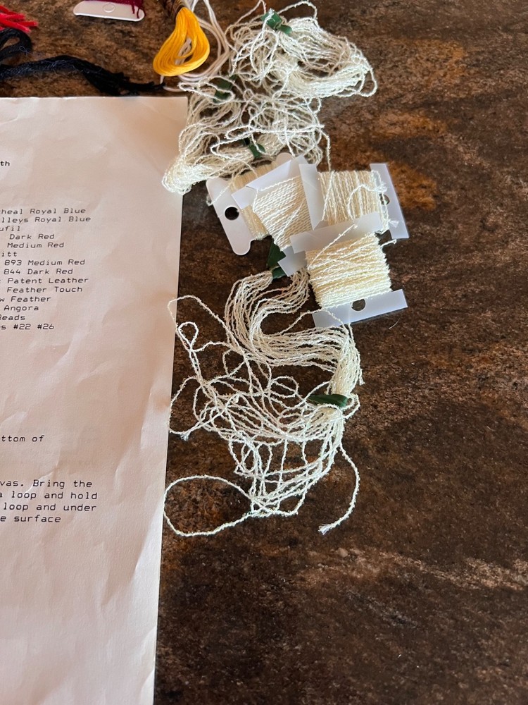 CUIRASSIER NUTCRACKER NEEDLEPOINT 10% Complete Instructions Side Notes Floss