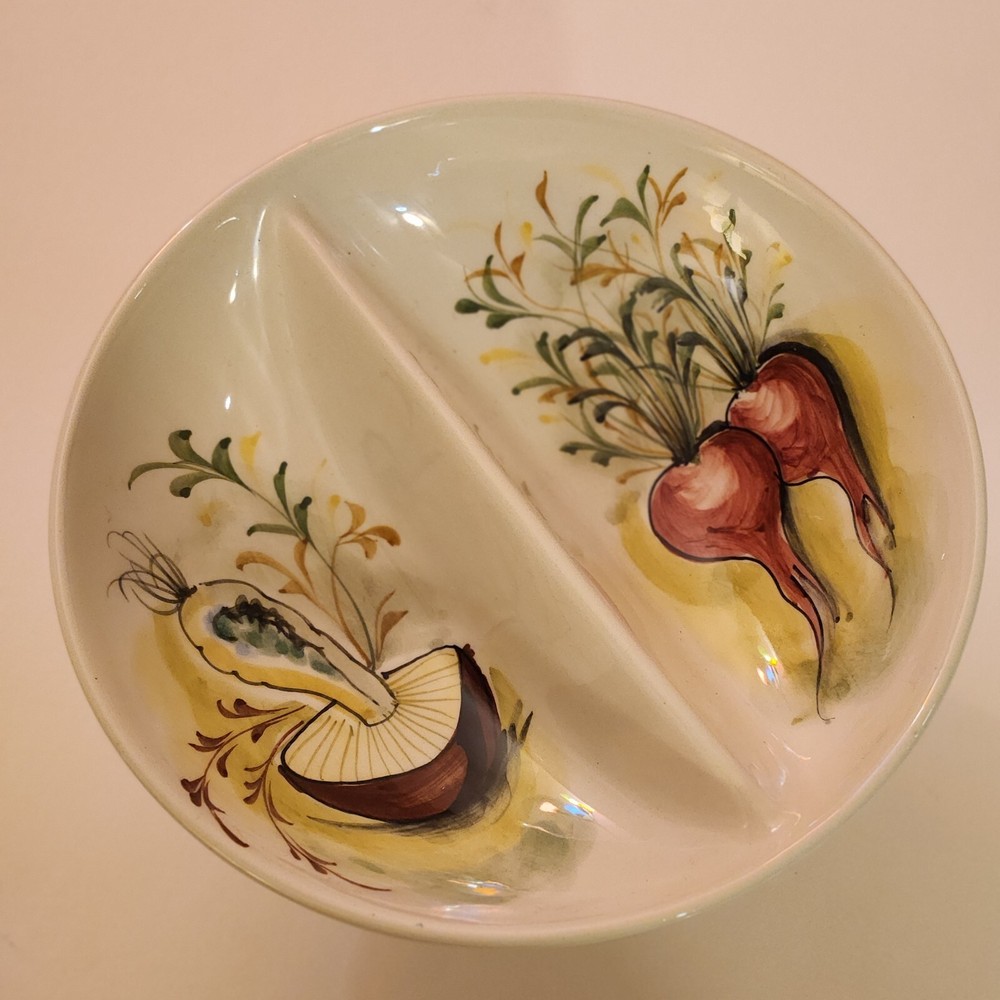 ceramic compote divided pedestal