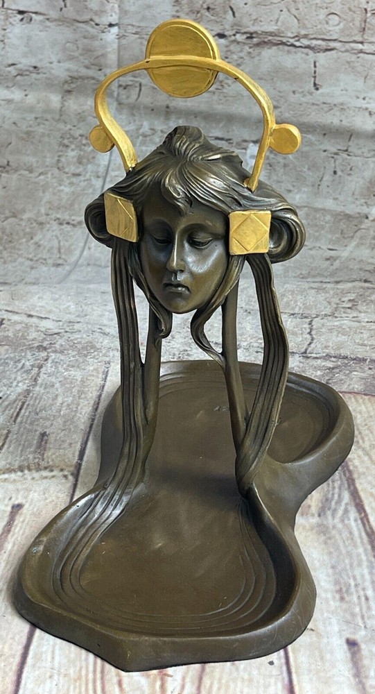 Figural Artwork Hand Made Bronze Bath Soap Dish Holder Classic Artwork