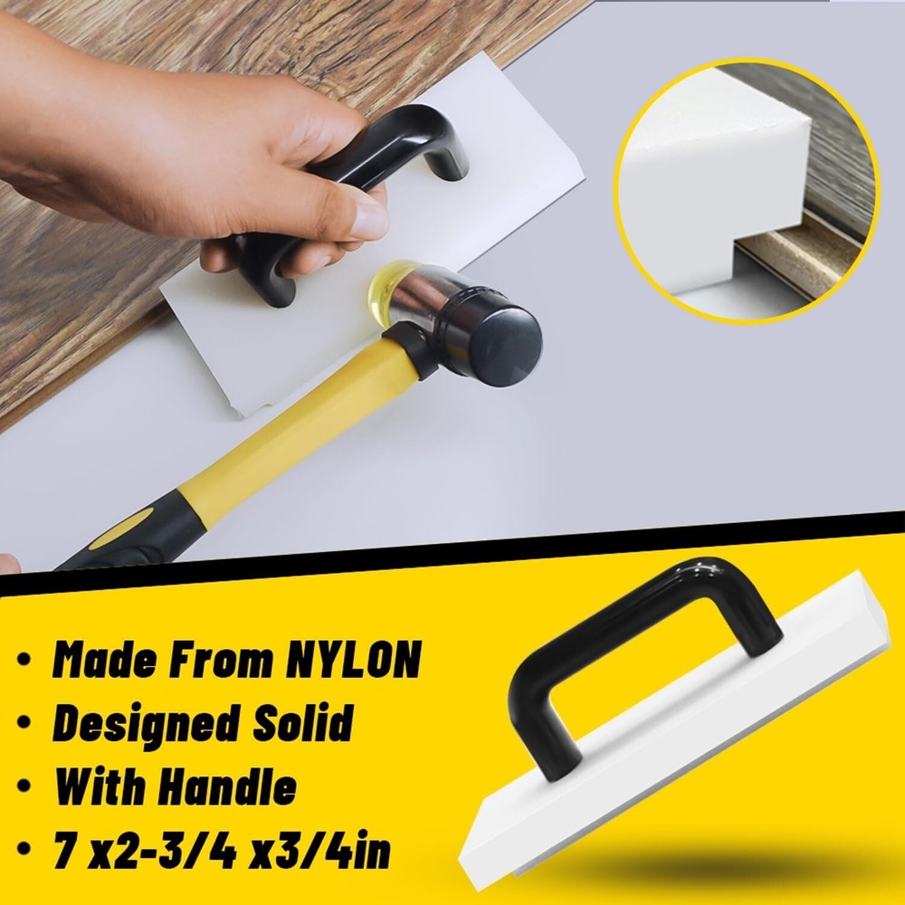 Flooring Installation Kit - Vinyl & Laminate Tools with Tapping Block & Mallet