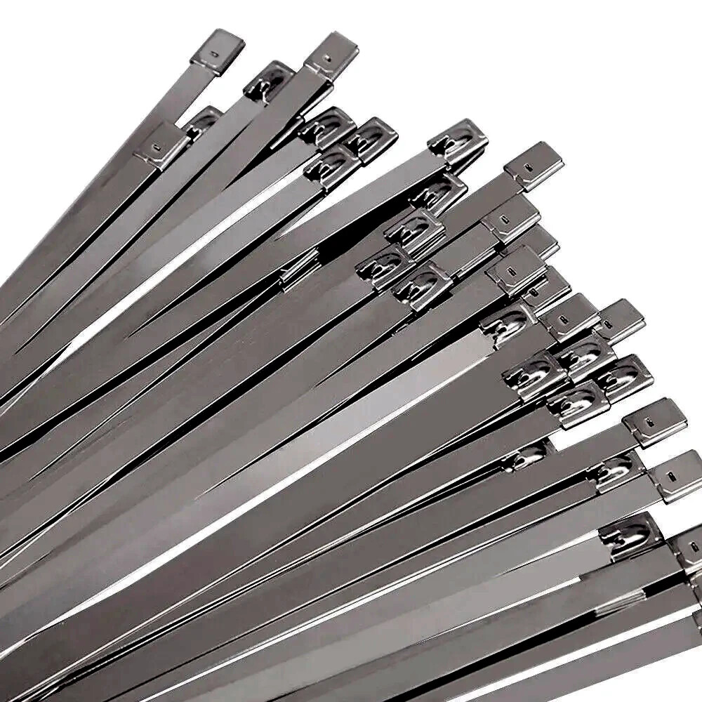 12-18" 100-200pc INDUST. GRADE 400lb-12MM Heavy D Stainless Steel Zip Tie Cable