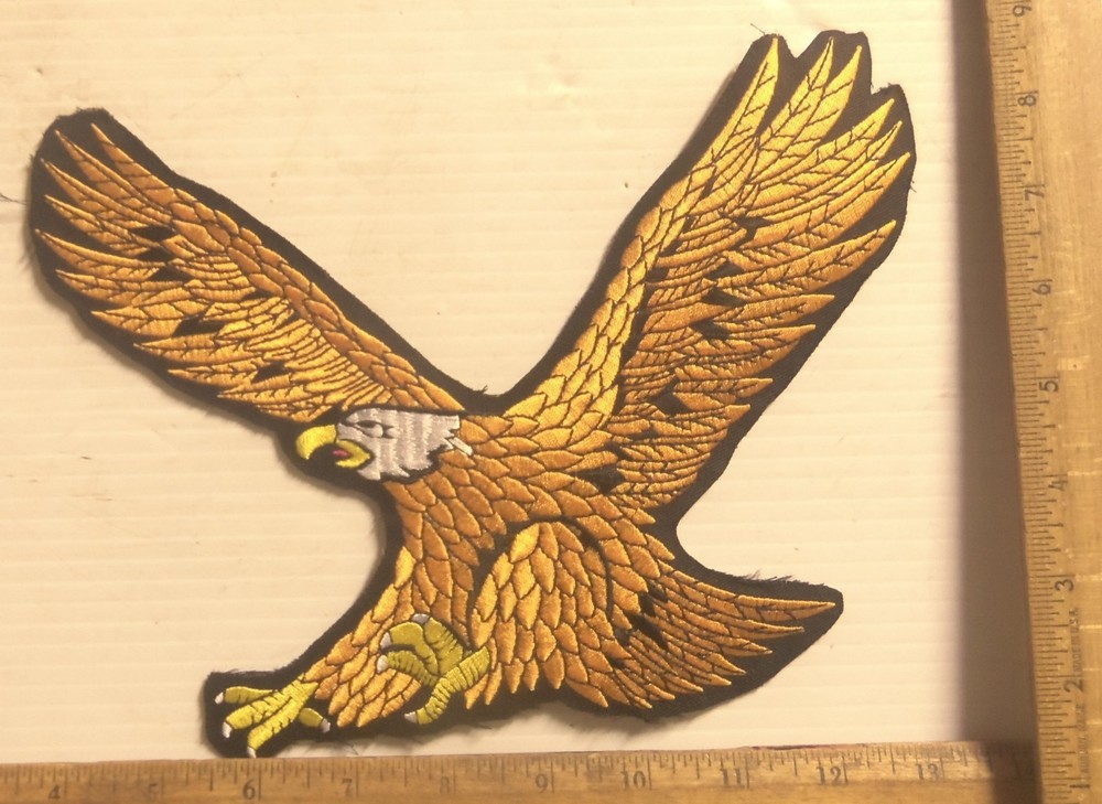 Large Golden Eagle Embroidered Back Patch