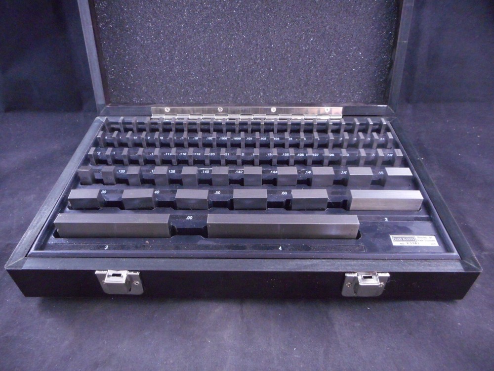 HFS Metal Rectangular Gauge Block Set 81 Pieces 0.05” to 4” Rectangular Blocks