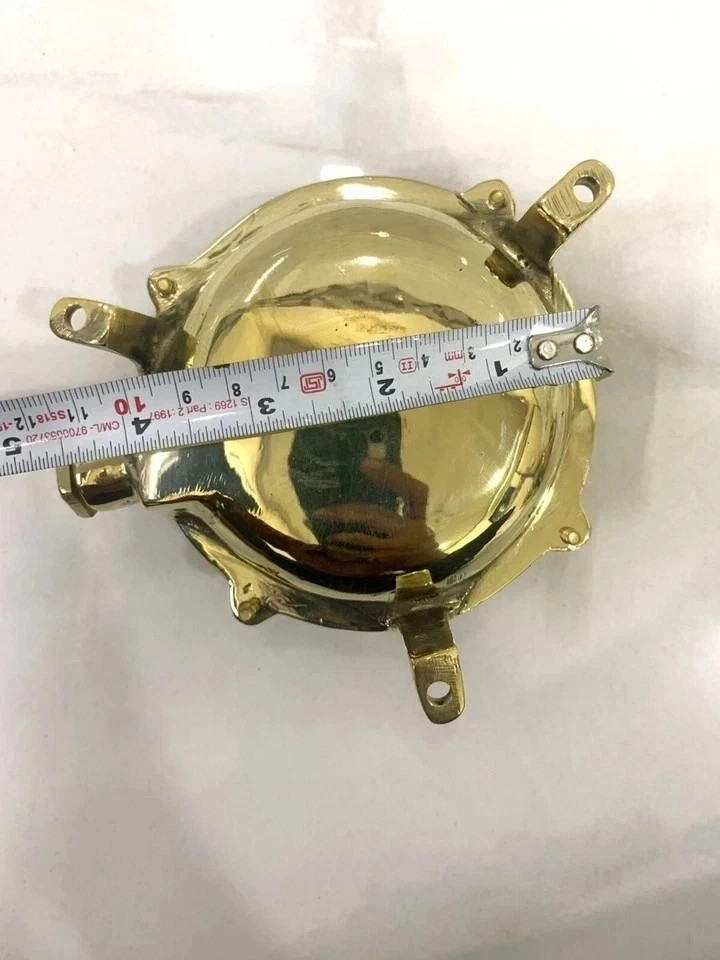 Nautical Marine Solid Brass Small Ship Bulkhead Wall Deck Antique Light 3 Pcs