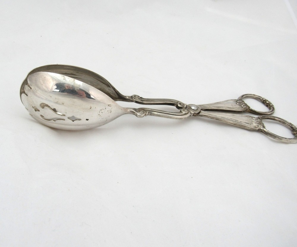 Vintage Gorham Heritage Silver Plated Salad Serving Tongs