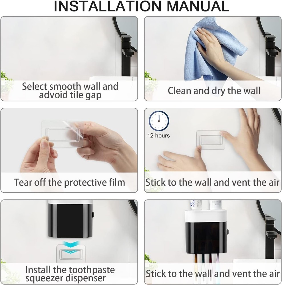 Boperzi Replacement Adhesive Strip for Toothbrush Holder Wall Mounted Toothpaste