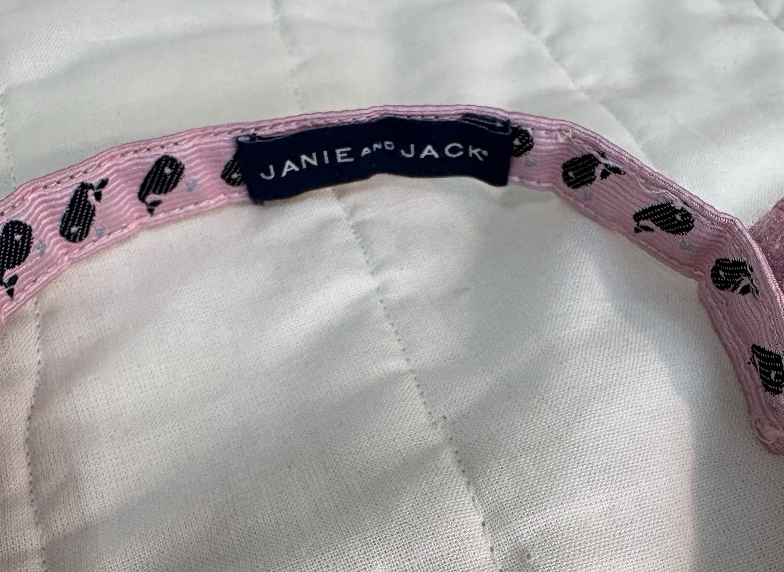 Janie and Jack Pink w/Blue Whales Boy's Bow Tie Adjustable Hook & Loop Fastener