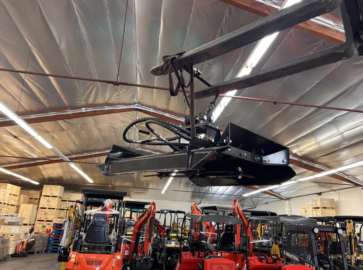 AGT 35in Brush Mower Mini Excavator Cutter Mower Attachment Black 110KG 12EX-RC