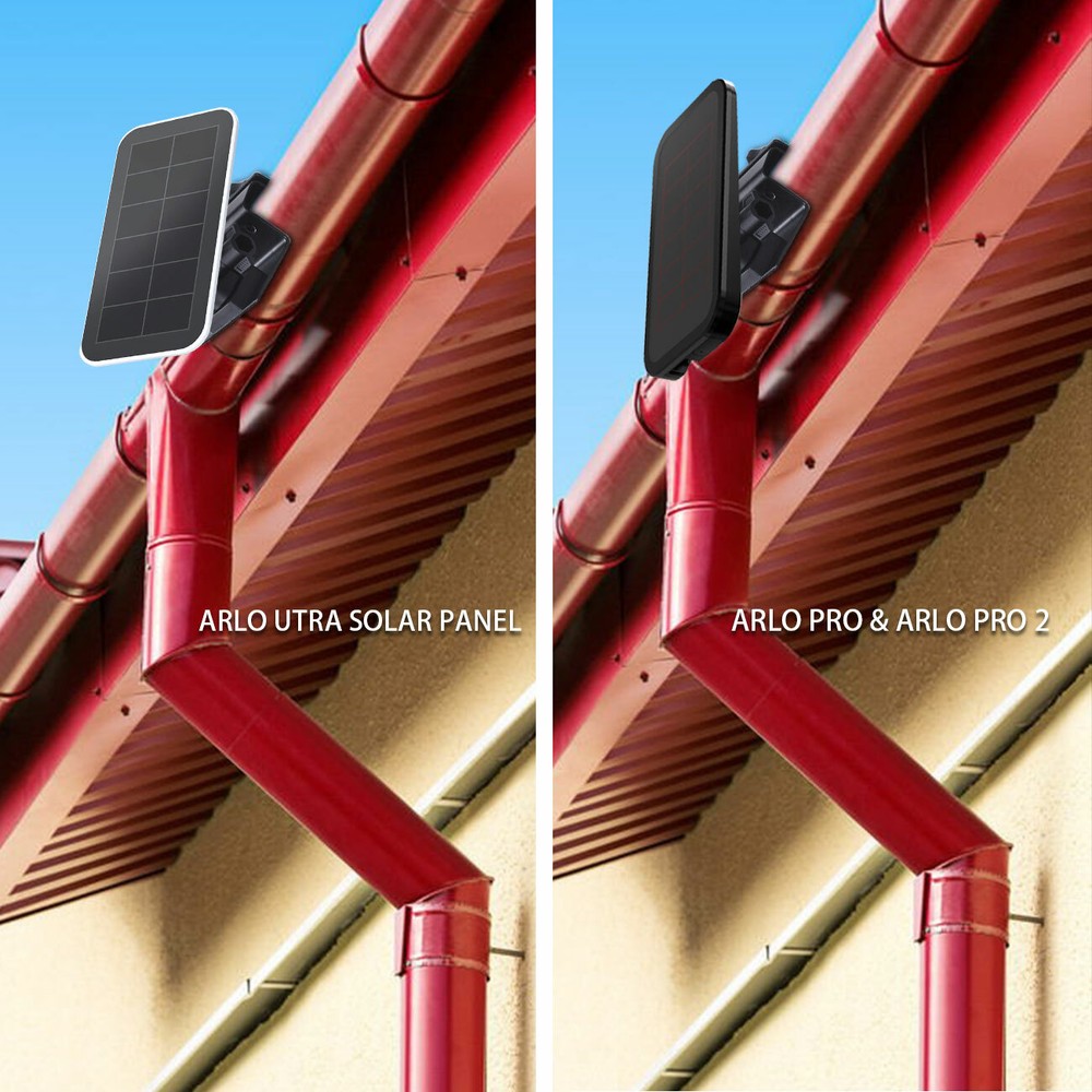 HOLACA Gutter Mount Compatible Solar Panels/Security Cameras for Arlo Pro4/Ultra