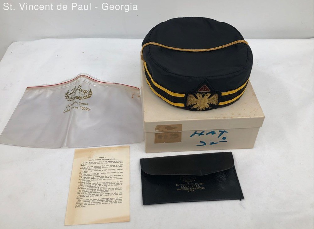 32nd Degree Scottish Rite Freemasons Masonic Cap Hat Double Eagle 7