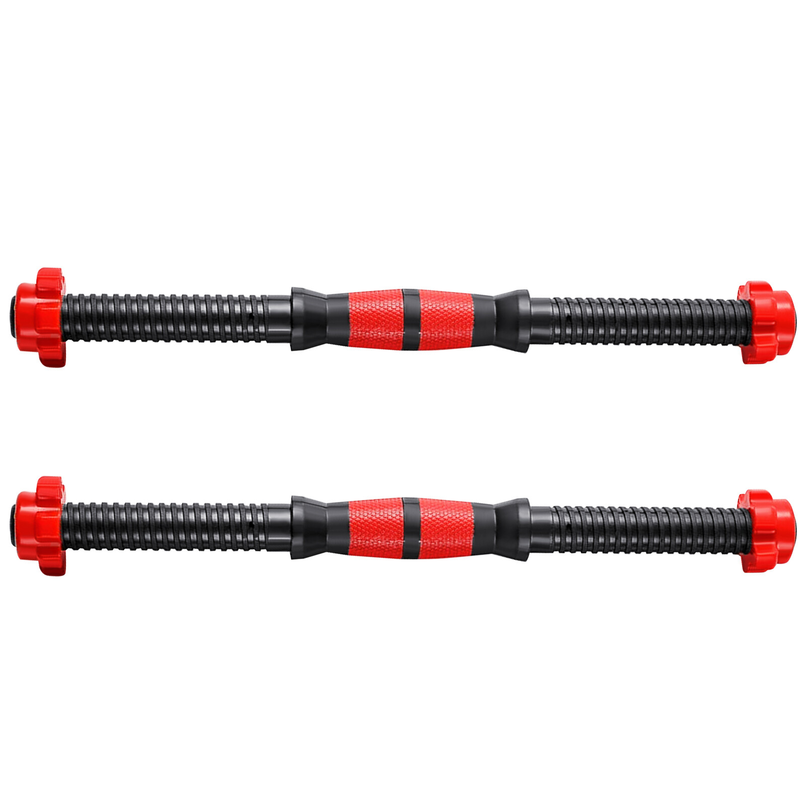 2pcs 16in Dumbbell Handles with Spinlocks Fit 1 inch Weight Plate Non-slip Grip