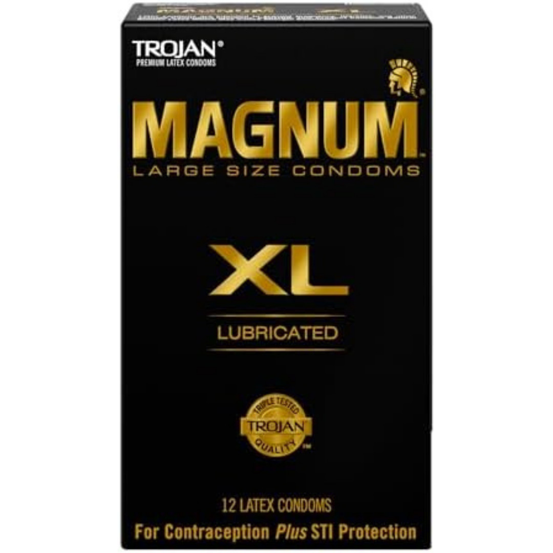 Lubricated Magnum Condoms XL Large Size - 12 Count | Free & Fast Shipping