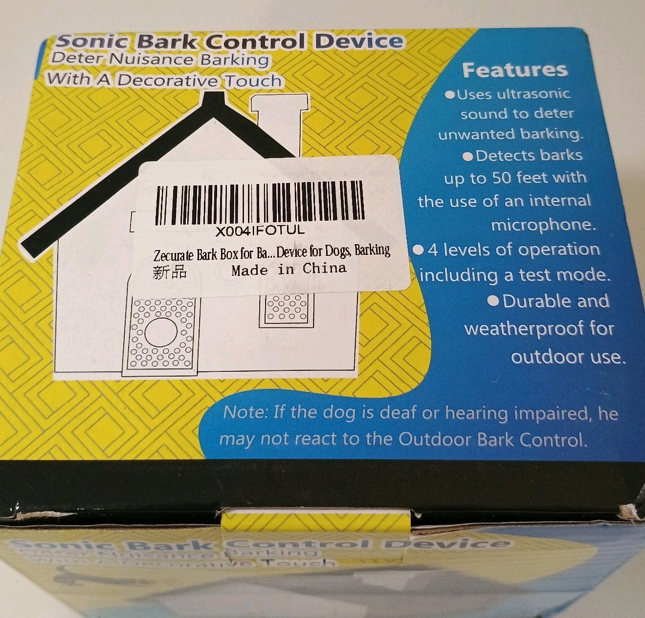 3 Modes 50Ft Ultrasonic Dog Bark Deterrent Device Weatherproof Safe Anti Bark