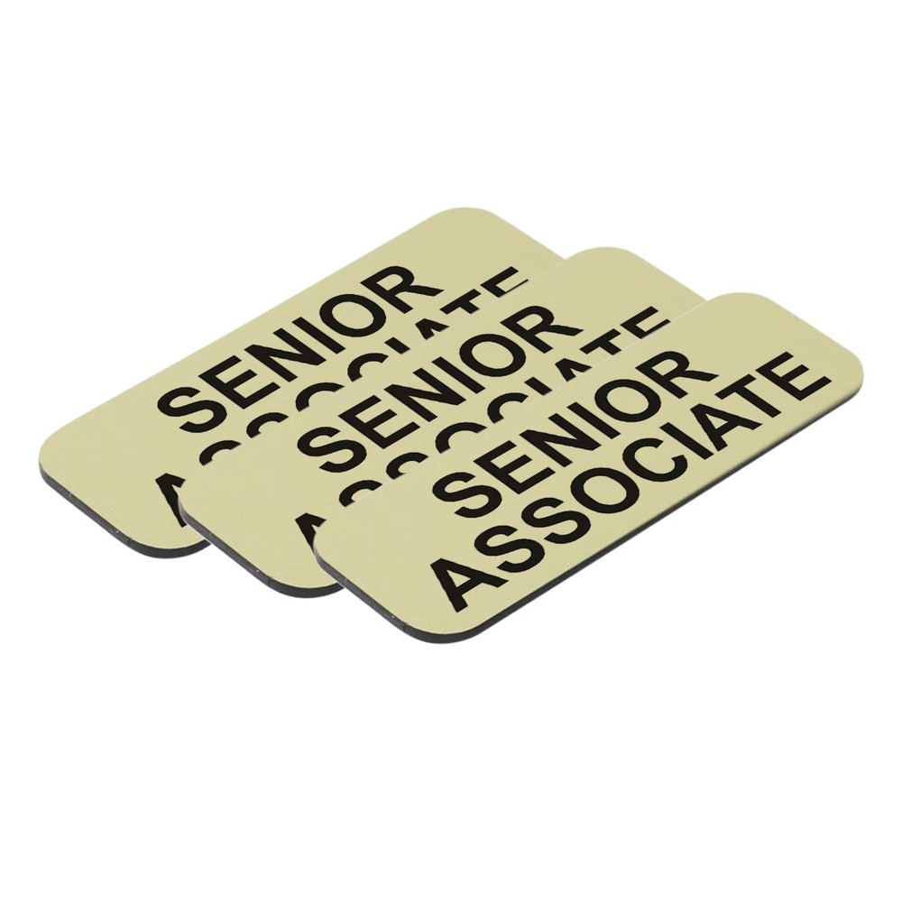 Senior Associate 1 x 3" Name Tag, (3 Pack)