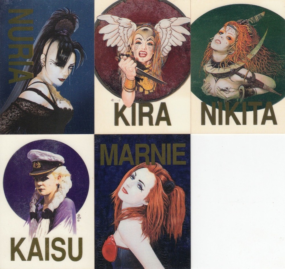 CHRIS ACHILLEOS 2 1994 FPG COMPLETE METALLIC STORM INSERT CARD SET MS#1 TO MS#5