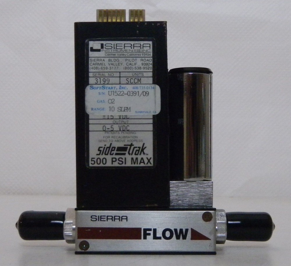 Sierra Instruments Sidetrak Mass Flow Controller, O2, 1-10 SLPM, Used