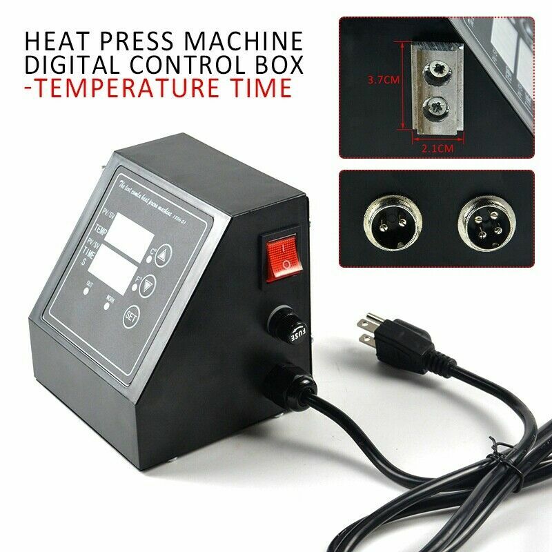 Heat Press Machine Digital Control Box-Temperature Time For TShirt Mug Plate Cap