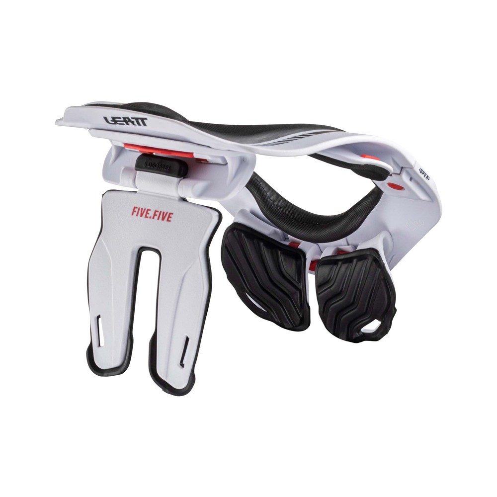 LEATT 5.5 Motorcycle Neck Protector White Black CE Certified