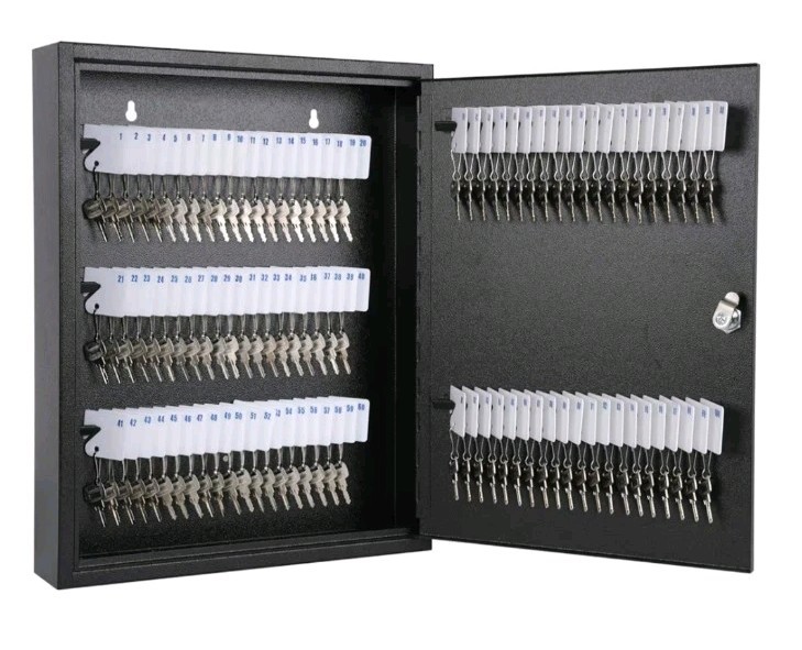 KYODOLED Locking Key Cabinet, 100 Key Storage Lock Box With Code Wall Mount
