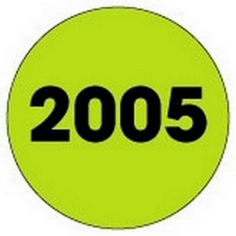 2" Diameter Green 2011 Calendar Year Circle Labels (500 per Roll)