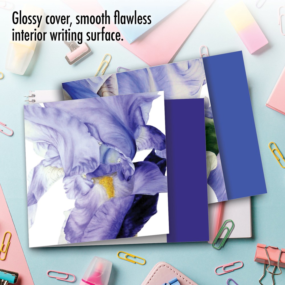 10 Assorted All Occasion Blank Note Cards Pack - Iridescent Iris