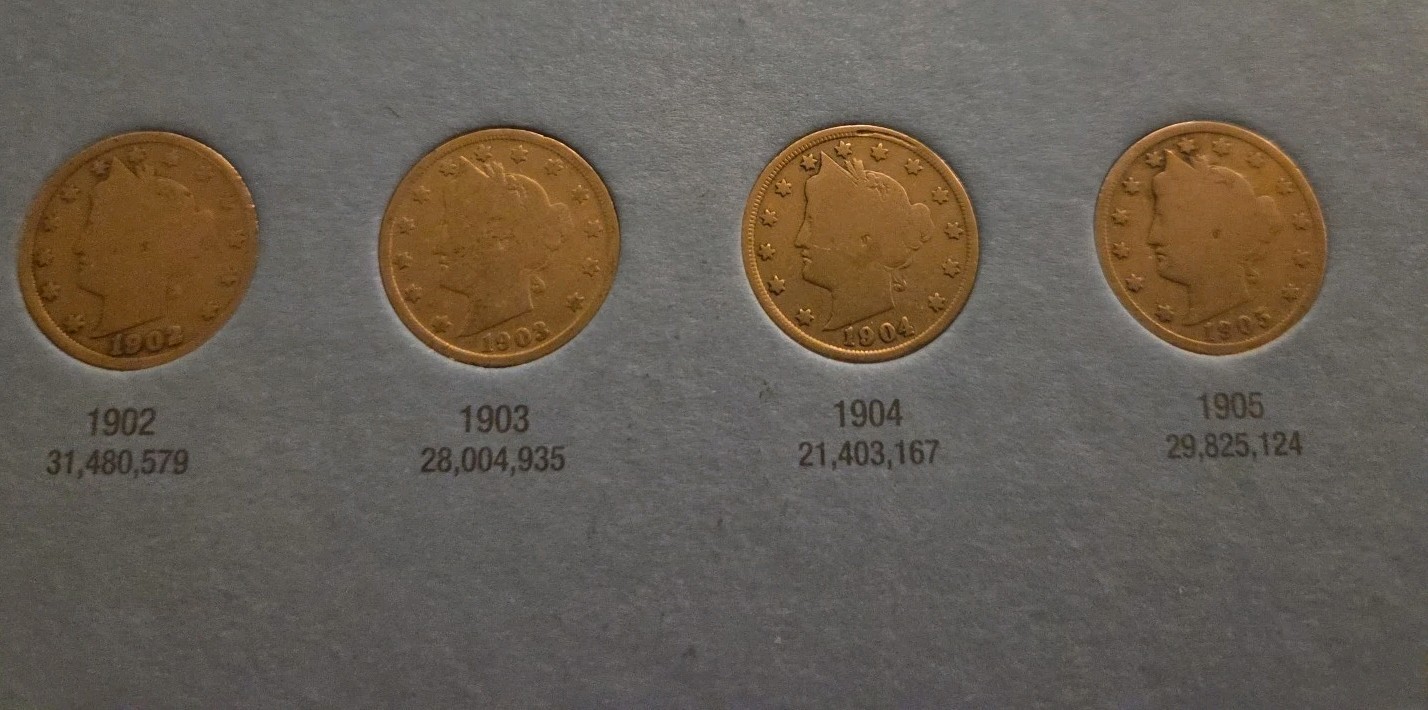 1883-1912 NEAR COMPLETE LIBERTY V NICKEL SET - 30 G-XF COINS (ONLY MISSING 3)