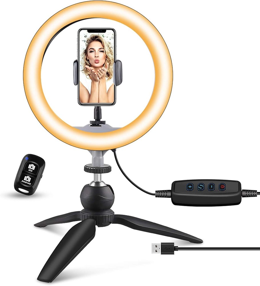 Selfie Ring 10”  Light LED Light with Remote Control Tripod Stand by UBeesize