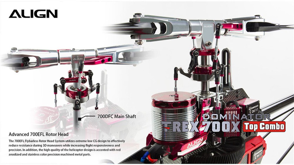 3D RC Helicopter T-REX 700X Top Combo with Microbeast PLUS Flybarless System