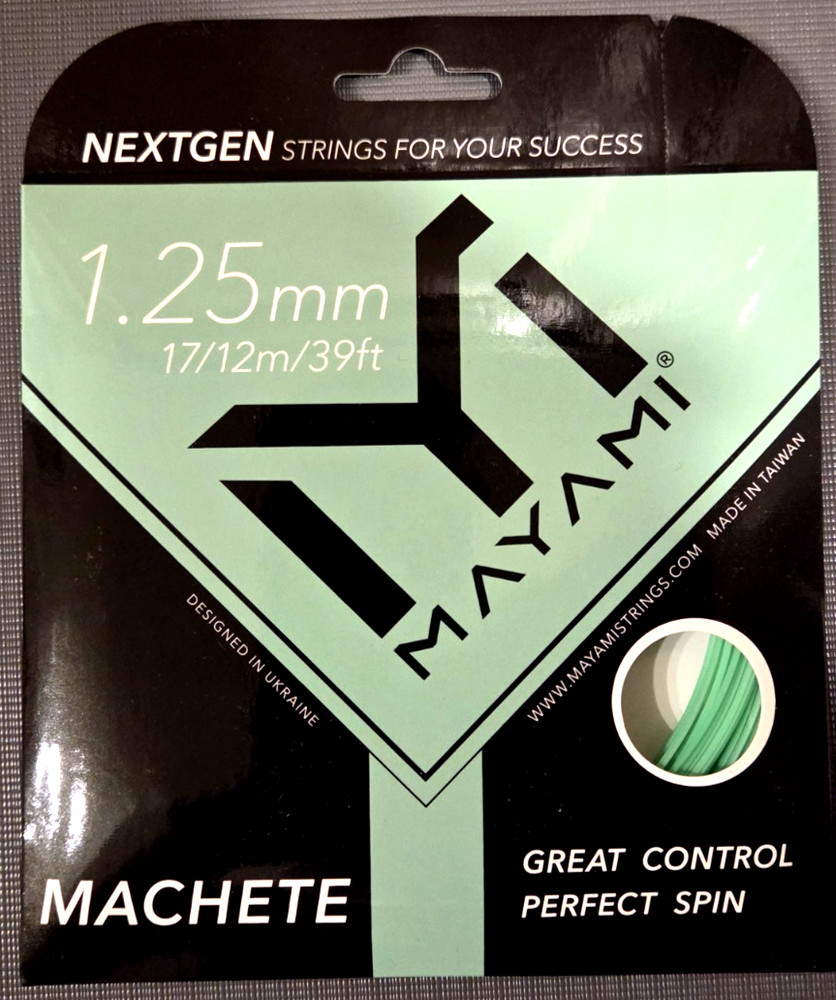 Mayami Machete Poly Tennis String Set 12m | 17g/1.25mm | Triangular Teal