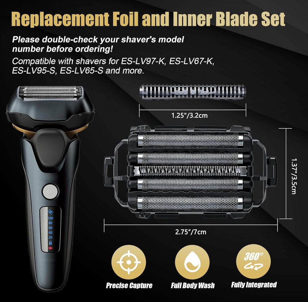 WES9032P Replacement Blade Compatible with Panasonic ARC5 5-Blade Shavers, Outer