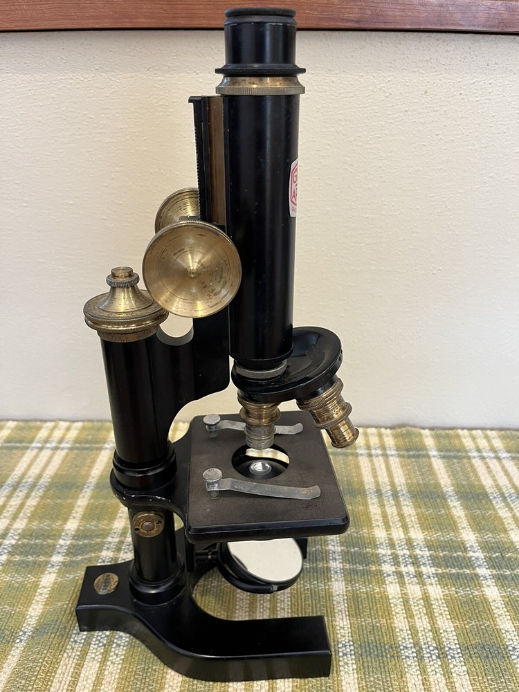 Vintage Graf Apsco Microscope with working Light c.1946