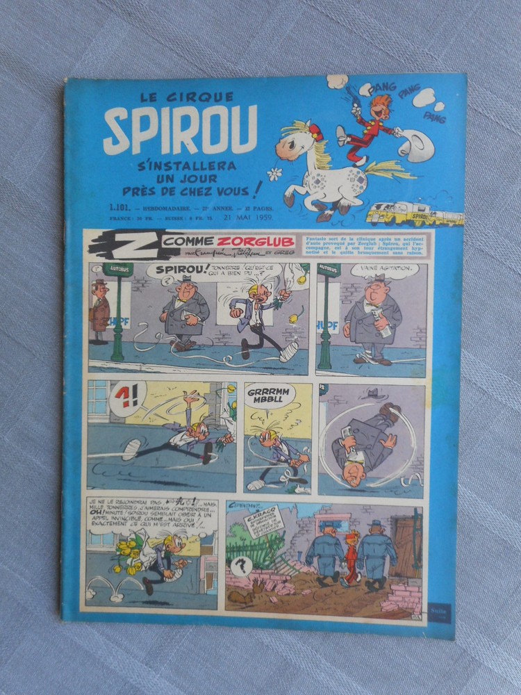 Spirou Weekly No. 1101 1959 Good Condition