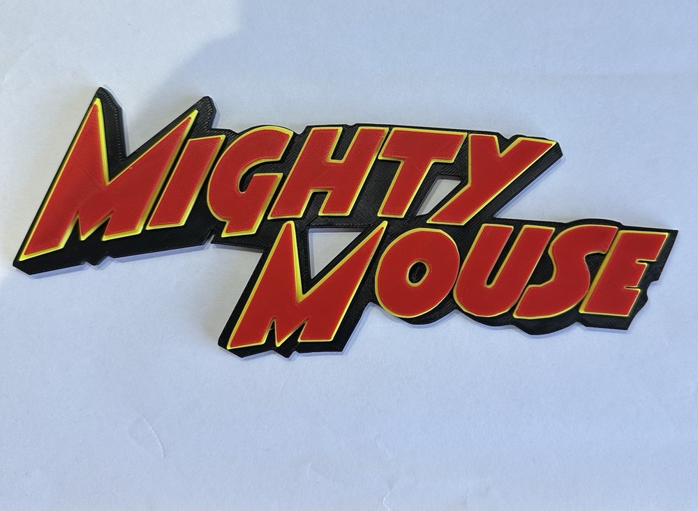 Decorative Mighty Mouse 3D logo Sign Display Pops