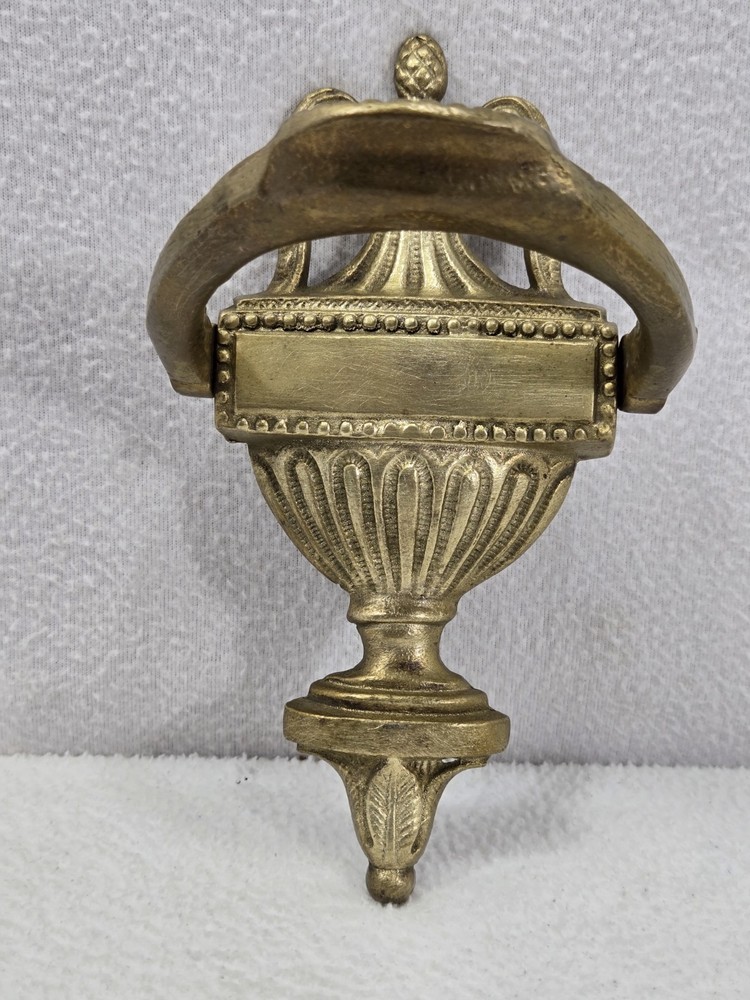Vintage Solid Brass Virginia Style Blank Monogram Space Door Knocker